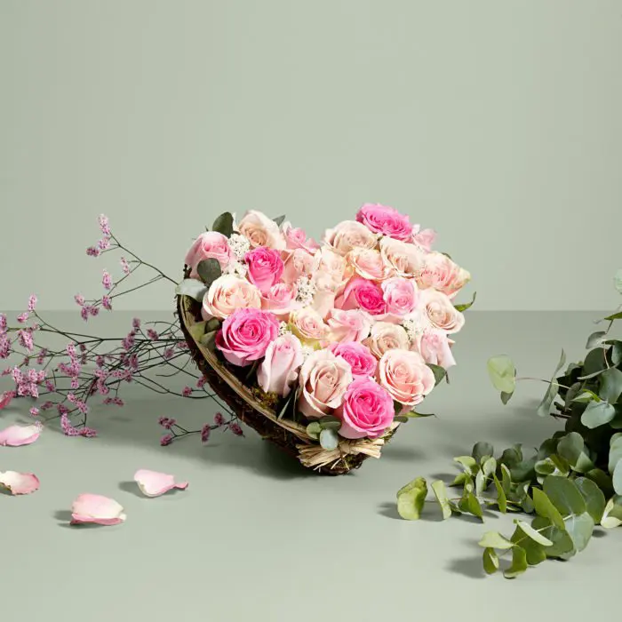 Cuore di rose fresche