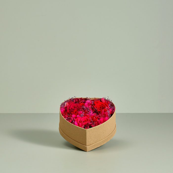 Cuore di rose stabilizzate